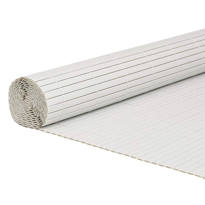 Gartenzaun Doppelseitig Weiß 1,8x3 m PVC