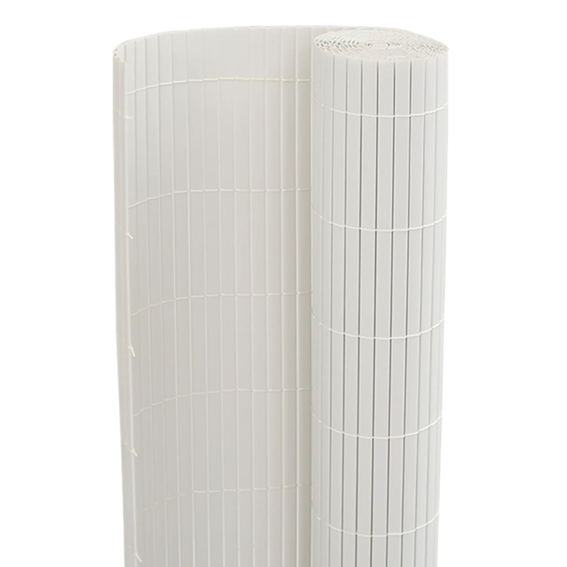 Gartenzaun Doppelseitig Weiß 1,8x3 m PVC