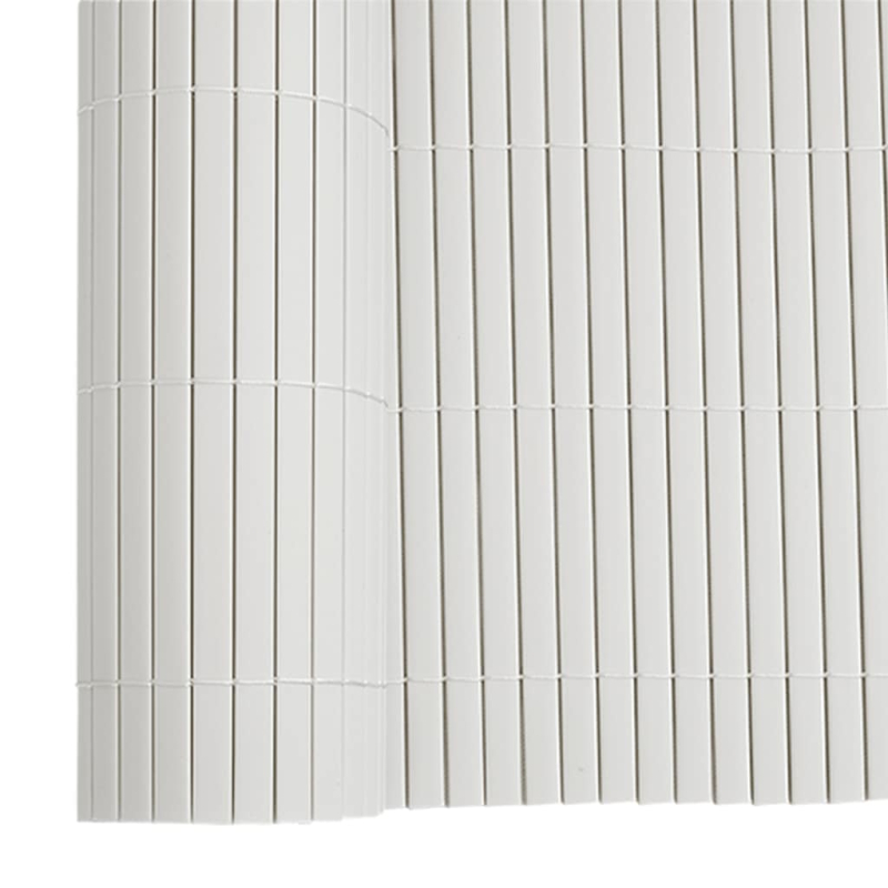 Gartenzaun Doppelseitig Weiß 1,8x3 m PVC