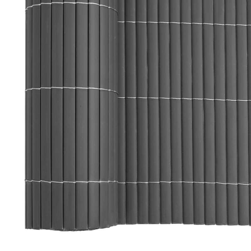 Gartenzaun Doppelseitig Grau 1,8x3 m PVC
