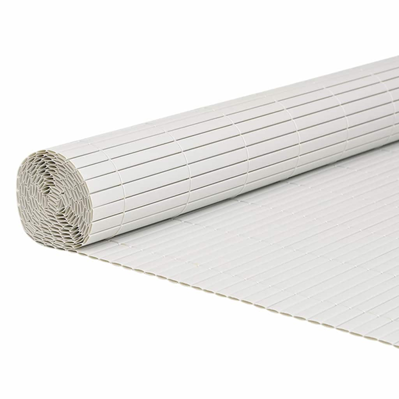 Gartenzaun Doppelseitig Weiß 1,8x5 m PVC