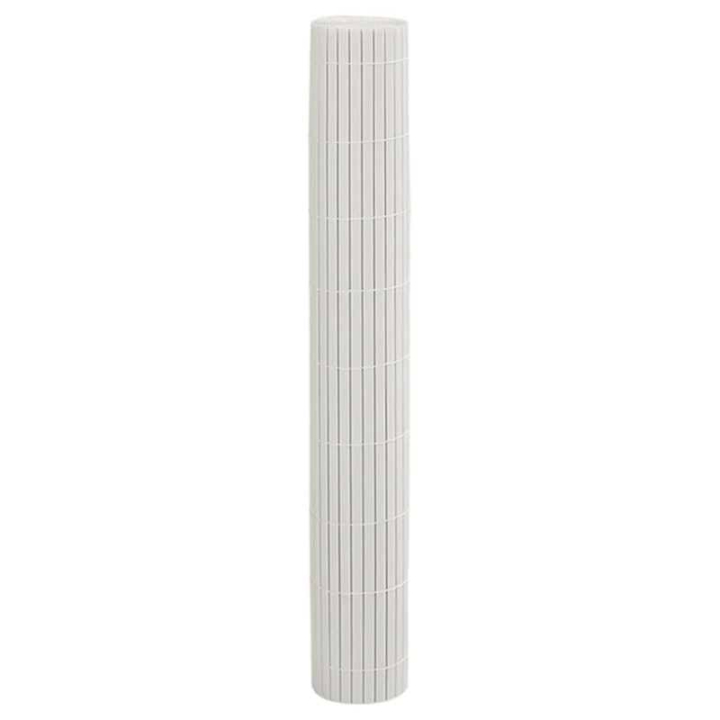 Gartenzaun Doppelseitig Weiß 1,8x5 m PVC