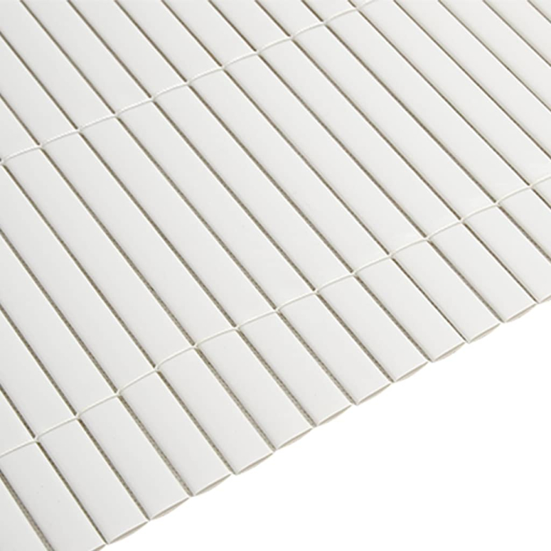 Gartenzaun Doppelseitig Weiß 1,8x5 m PVC