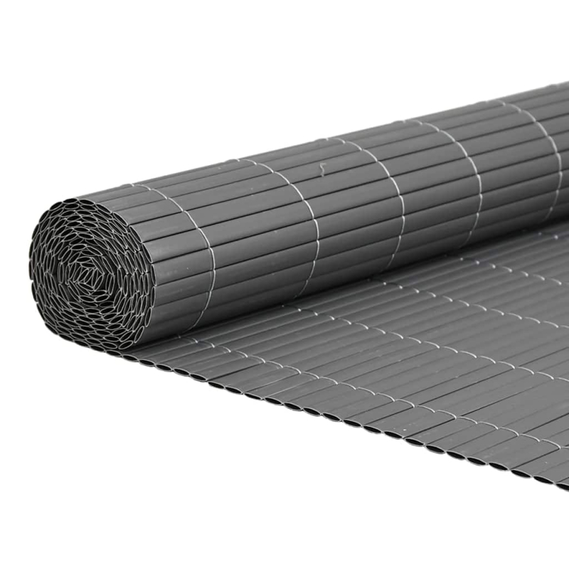 Gartenzaun Doppelseitig Grau 1,8x5 m PVC