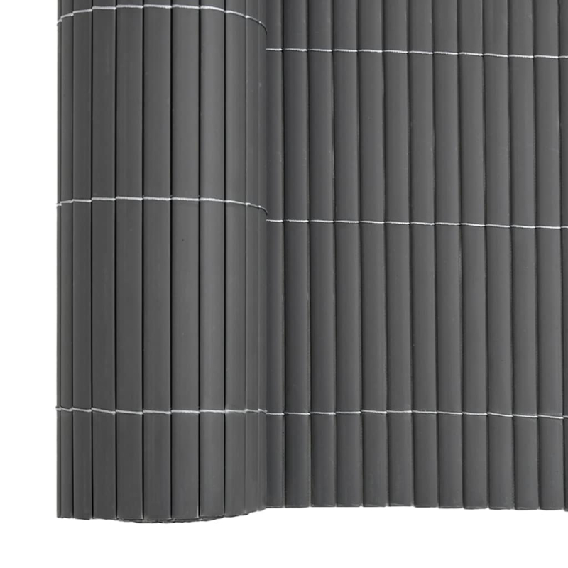 Gartenzaun Doppelseitig Grau 1,8x5 m PVC