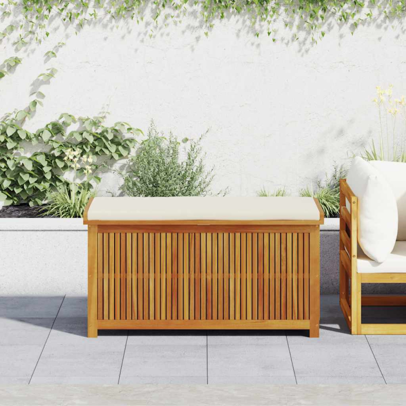 Outdoor-Kissenbox 113x50x60,5 cm Massivholz Akazie