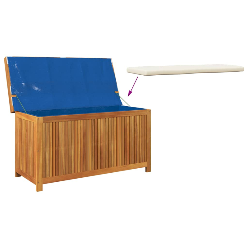 Outdoor-Kissenbox 113x50x60,5 cm Massivholz Akazie