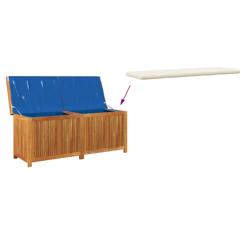 Outdoor-Kissenbox 150x50x60,5 cm Massivholz Akazie