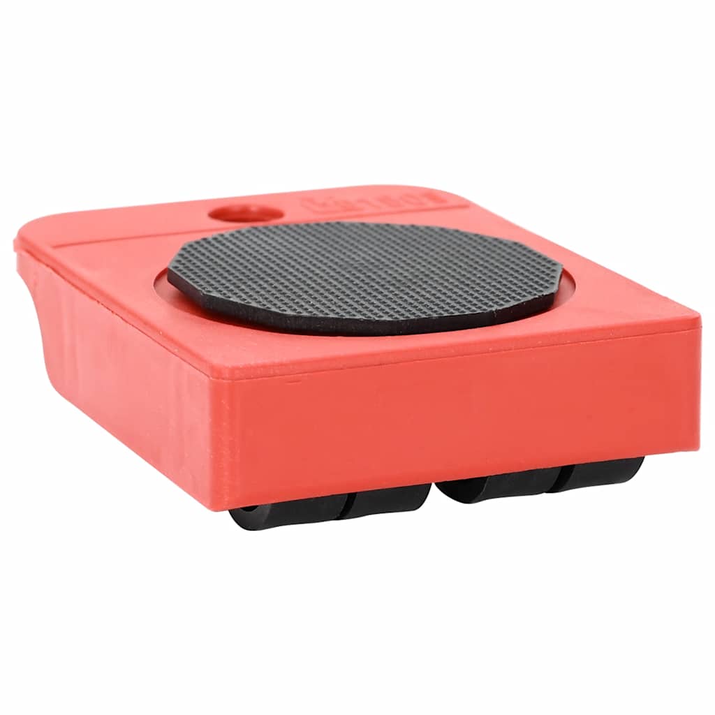 Möbelrollen 8 Stück mit Hebern Rot 9,8x7,5x3 cm 150 kg