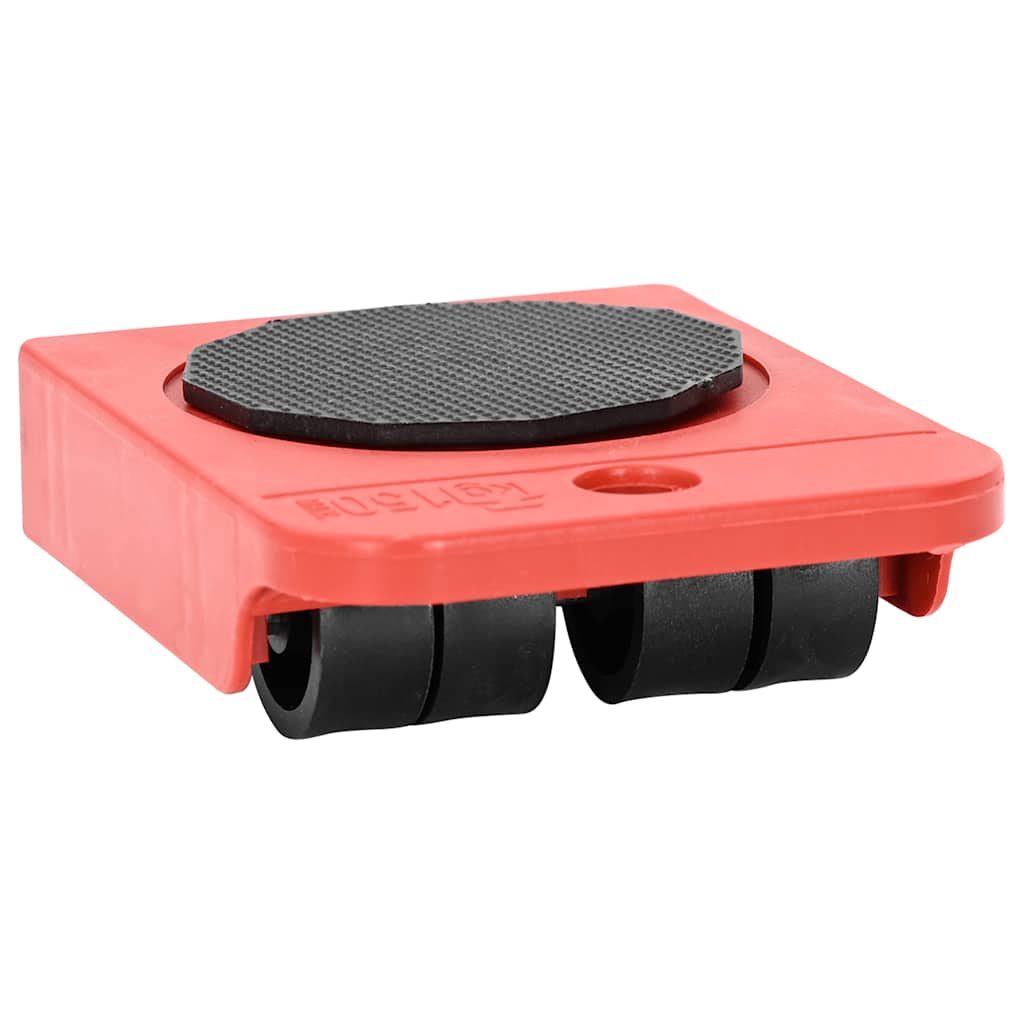 Möbelrollen 8 Stück mit Hebern Rot 9,8x7,5x3 cm 150 kg