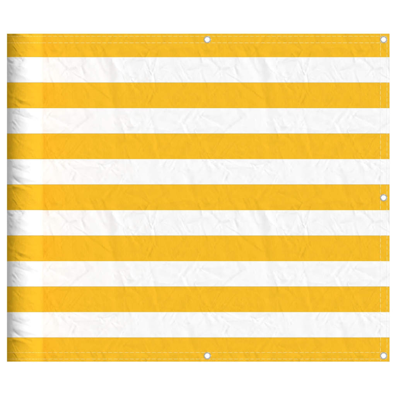 Balkon-Sichtschutz Gelb und Weiß Gestreift 90x800 cm