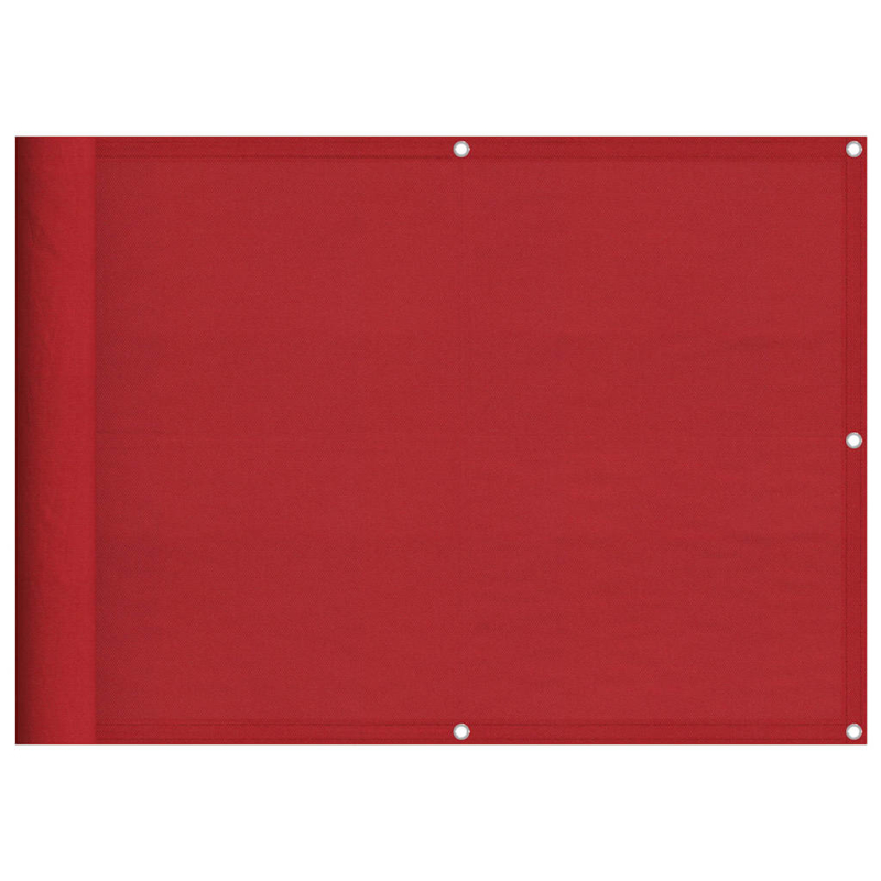 Balkon-Sichtschutz Rot 75x1000 cm 100 % Polyester-Oxford