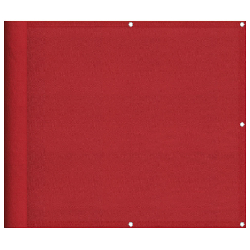 Balkon-Sichtschutz Rot 90x800 cm 100% Polyester-Oxford