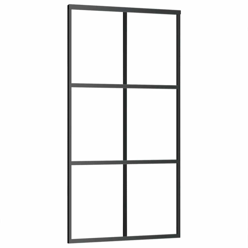 Schiebetür mit Beschlag 102x205 cm ESG-Glas & Aluminium