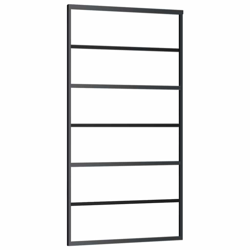 Schiebetür mit Beschlag 102x205 cm ESG-Glas & Aluminium