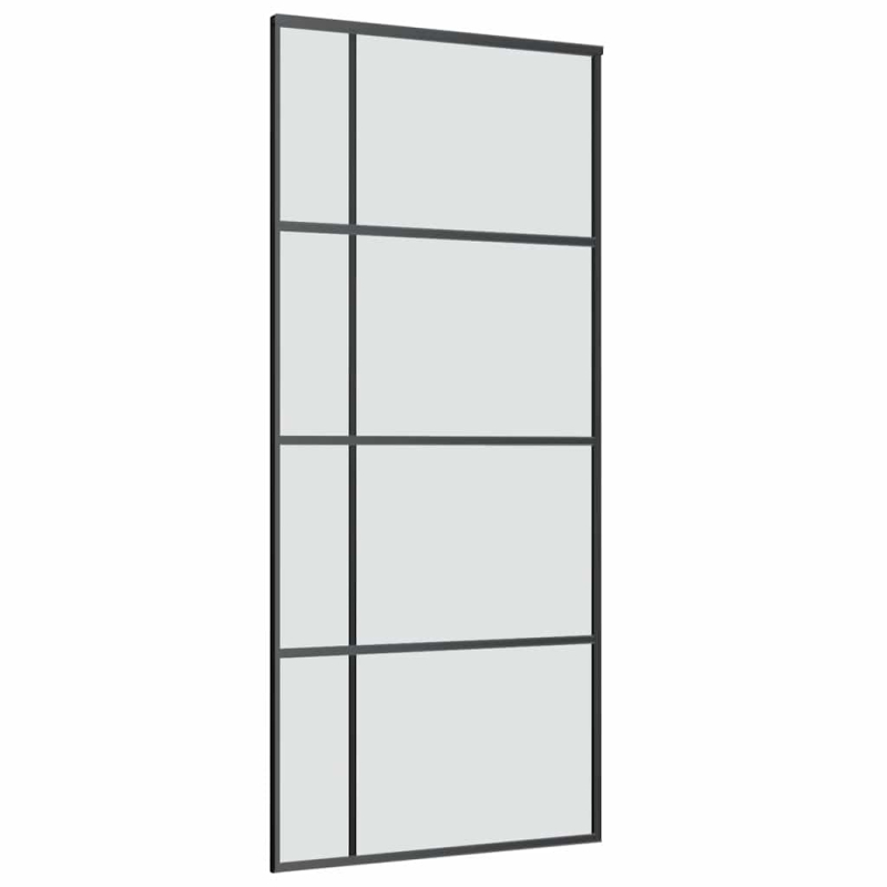 Schiebetür mit Beschlag 90x205 cm ESG-Glas & Aluminium