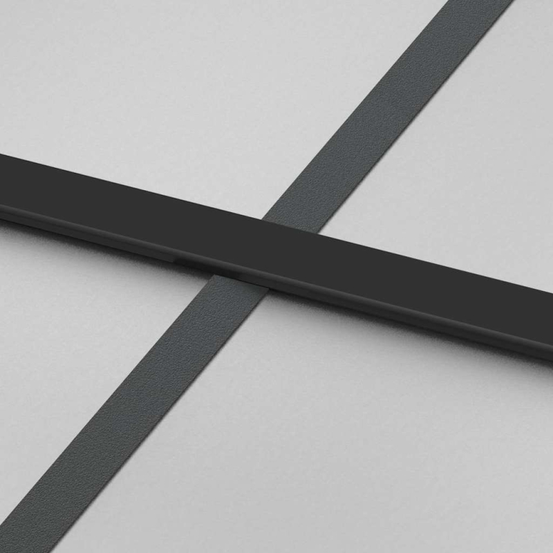 Schiebetür mit Beschlag 90x205 cm Hartglas & Aluminium