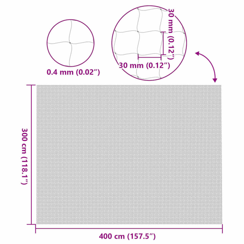 Katzennetz Transparent 4x3 m Nylon