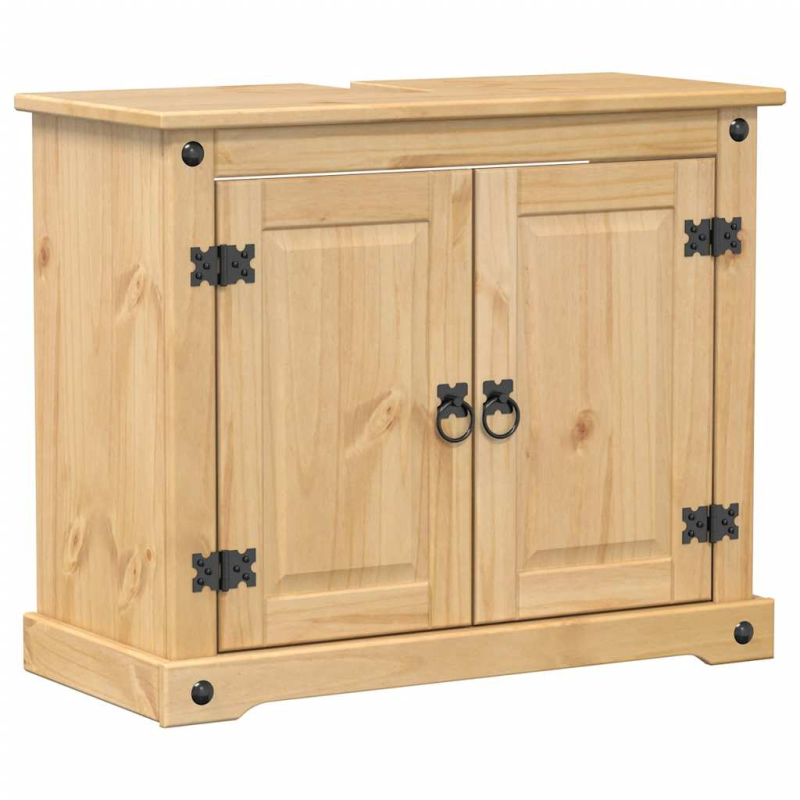 2-teiliges Badmöbel-Set Corona Massivholz Kiefer
