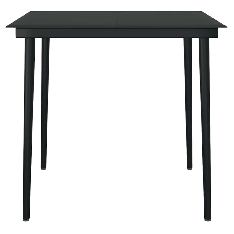 3-tlg. Garten-Essgruppe mit Kissen Braun Poly Rattan Glas