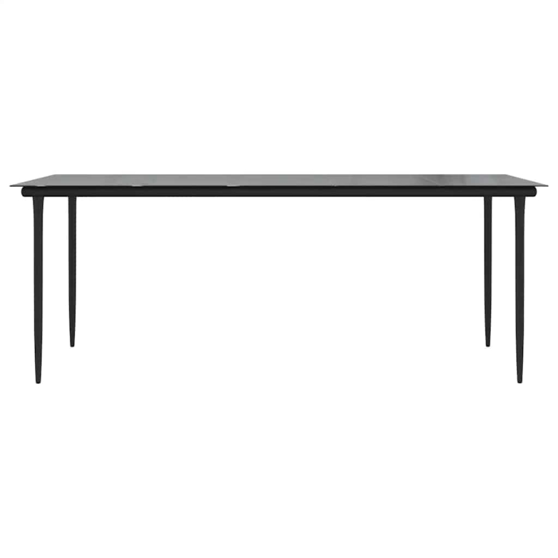 9-tlg. Garten-Essgruppe mit Kissen Braun Poly Rattan Glas