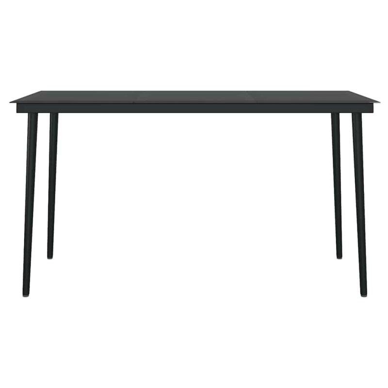5-tlg. Garten-Essgruppe mit Kissen Braun Poly Rattan Glas