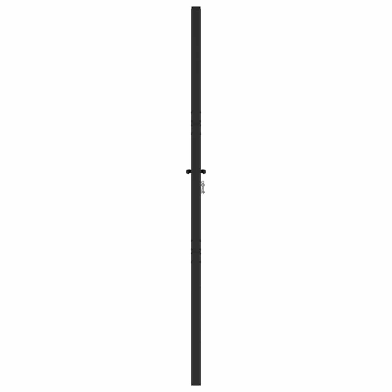Gartentor Abschließbar Schwarz 100x180 cm Aluminium