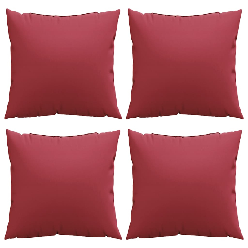 Sofakissen 4 Stk. Weinrot 40x40 cm Stoff