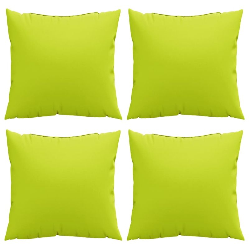 Sofakissen 4 Stk. Knallgrün 40x40 cm Stoff