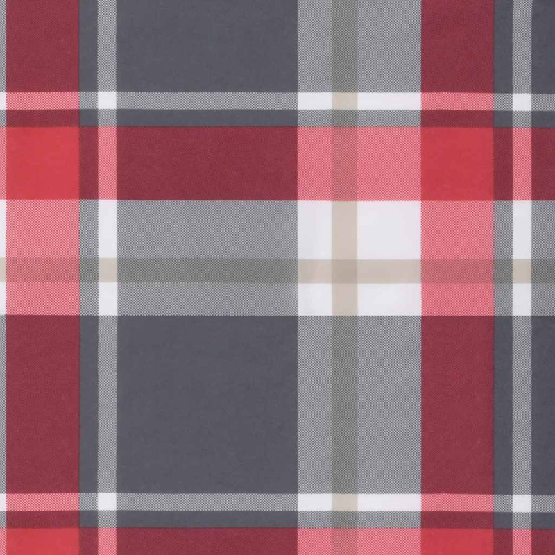 Sofakissen 4 Stk. Rot Karomuster 40x40 cm Stoff