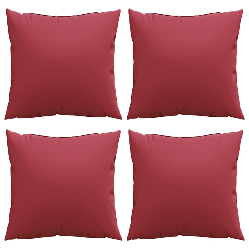 Sofakissen 4 Stk. Weinrot 50x50 cm Stoff
