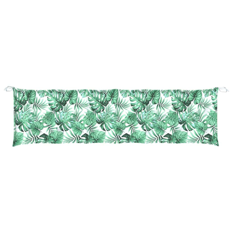 Gartenbank-Auflage Blattmuster 200x50x7 cm Oxford-Gewebe