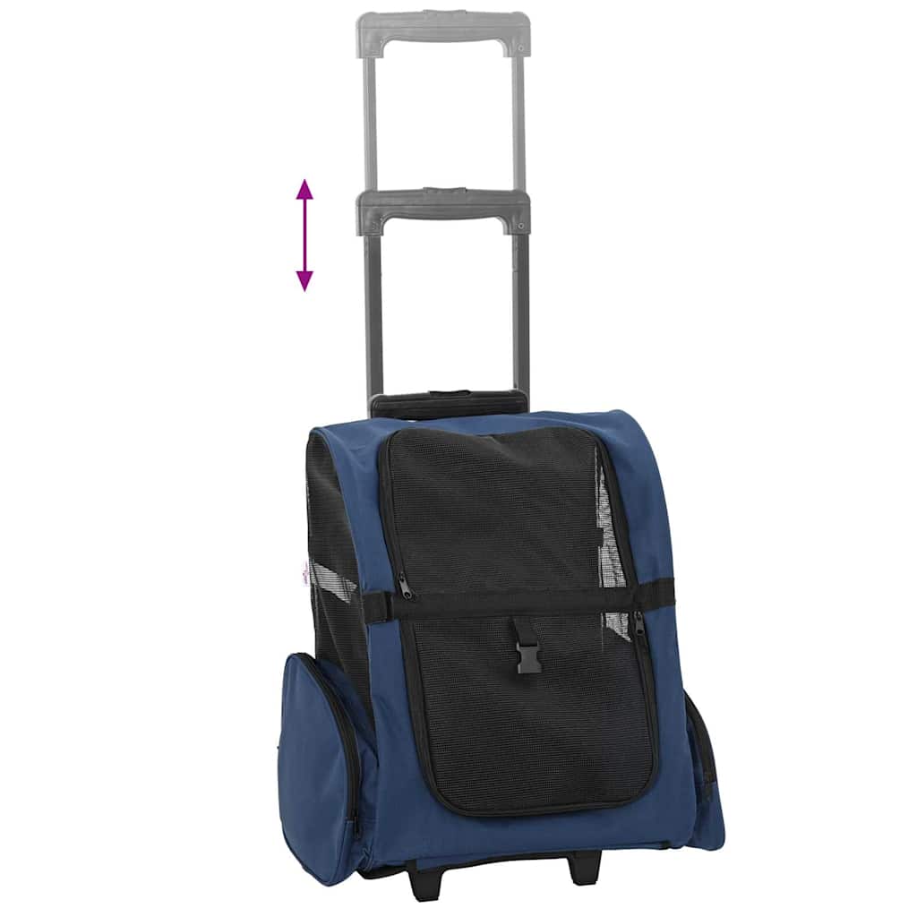Trolley für Haustiere 3-in-1 Blau 48x32x57 cm cm Oxford-Gewebe