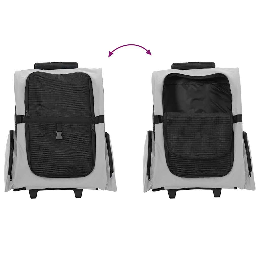 Trolley für Haustiere 3-in-1 Grau 48x32x57 cm cm Oxford-Gewebe