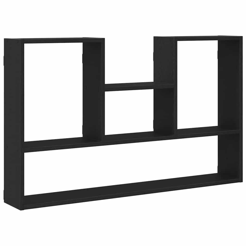Wandregal Schwarz Eichen-Optik 99x15x60 cm Holzwerkstoff