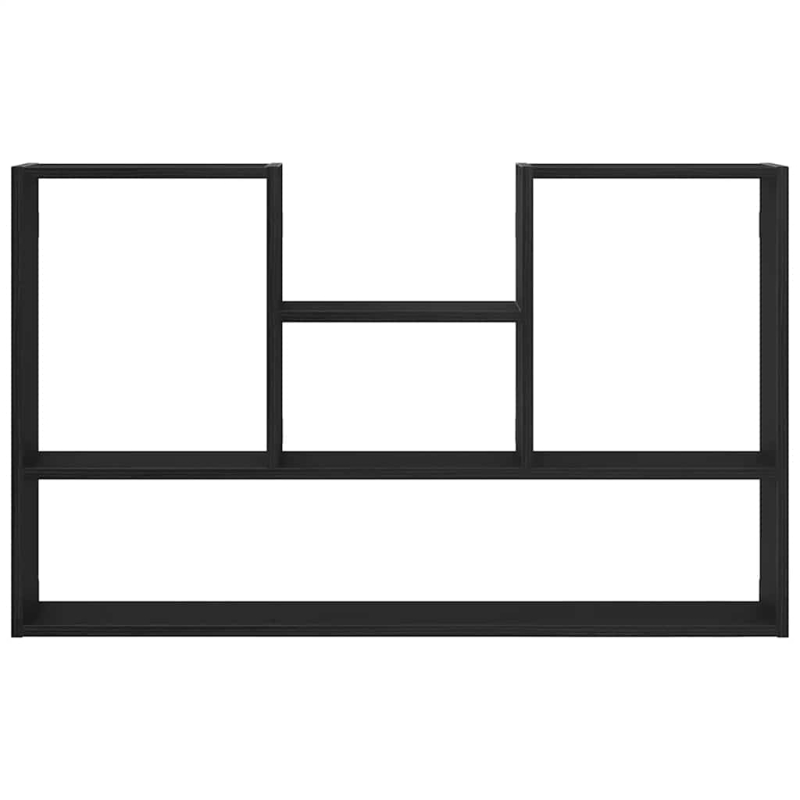 Wandregal Schwarz Eichen-Optik 99x15x60 cm Holzwerkstoff