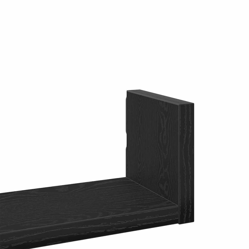Wandregale 3 Stk. Schwarz Eichen-Optik Holzwerkstoff