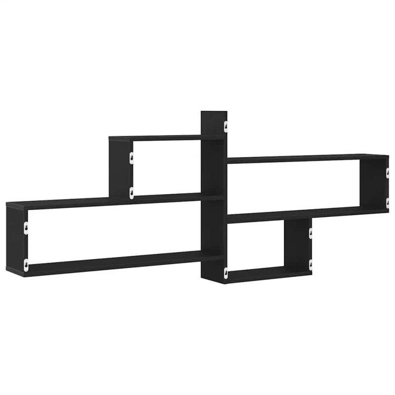 Wandregal Schwarz Eichen-Optik 167,5x18x68 cm Holzwerkstoff