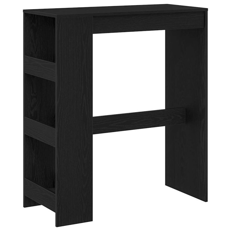Bartisch mit Regal Schwarz Eichen-Optik 90x40x103,5 cm