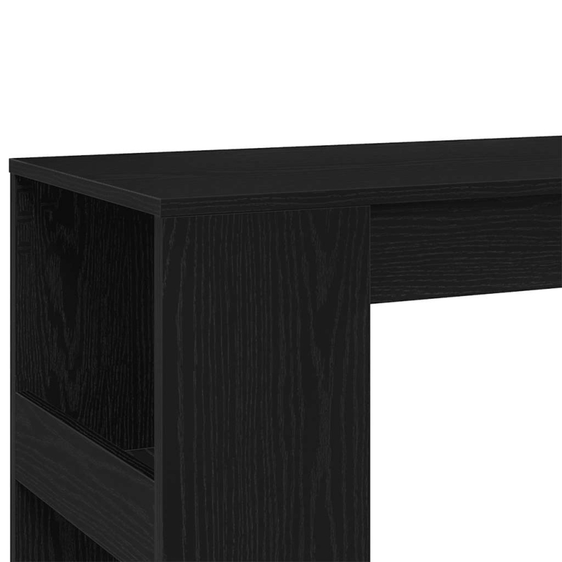 Bartisch mit Regal Schwarz Eichen-Optik 90x40x103,5 cm