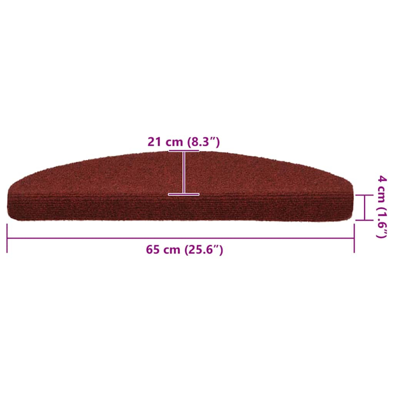 Stufenmatten Selbstklebend 20 Stk. Rot 65x21x4 cm