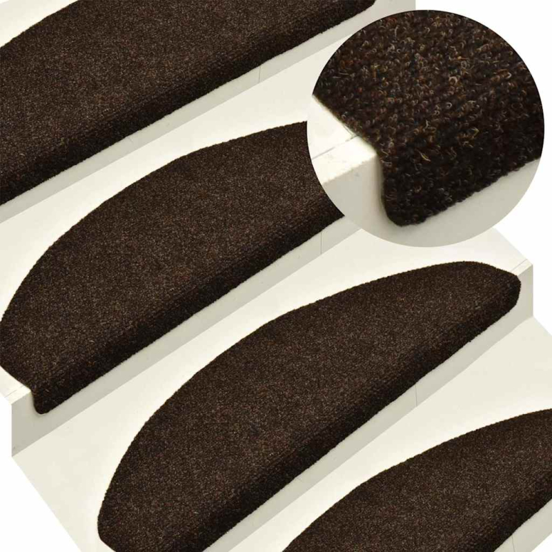 Stufenmatten Selbstklebend 20 Stk. Braun 65x21x4 cm