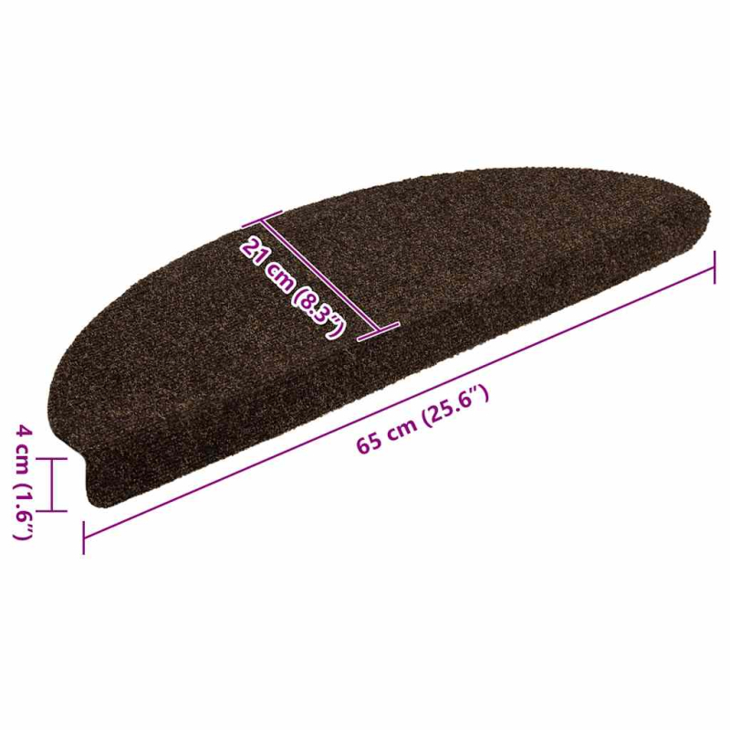 Stufenmatten Selbstklebend 20 Stk. Braun 65x21x4 cm
