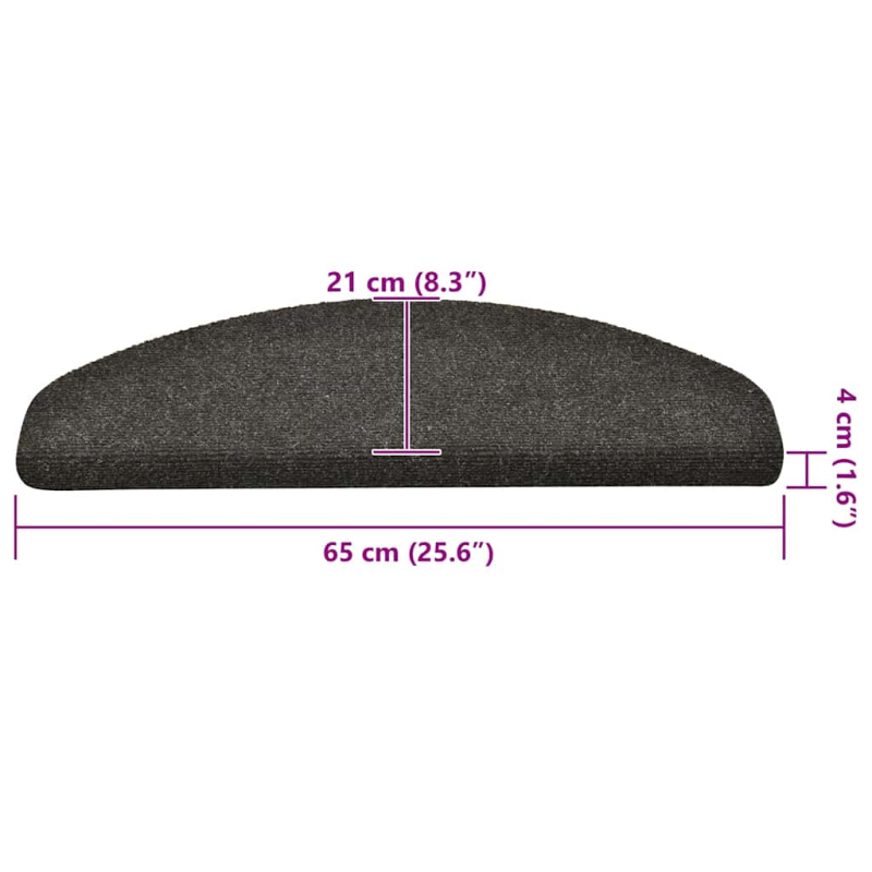 Stufenmatten Selbstklebend 30 Stk. Anthrazit 65x21x4 cm