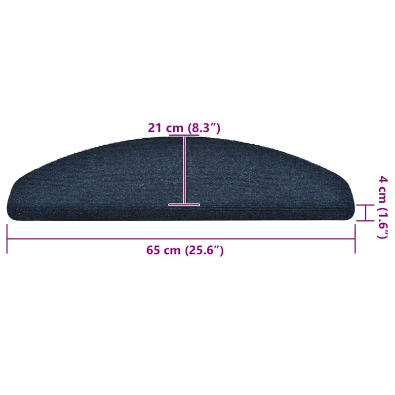 Stufenmatten Selbstklebend 30 Stk. Marineblau 65x21x4 cm