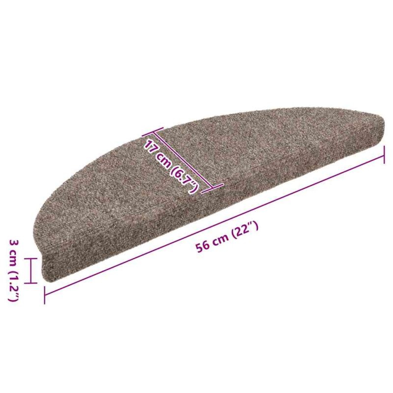 Stufenmatten Selbstklebend 20 Stk. Beige 56x17x3 cm