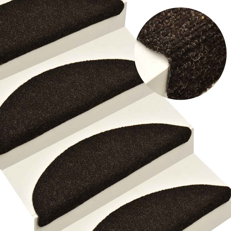Stufenmatten Selbstklebend 30 Stk. Dunkelbraun 56x17x3 cm