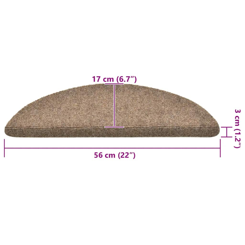 Stufenmatten Selbstklebend 30 Stk. Creme 56x17x3 cm
