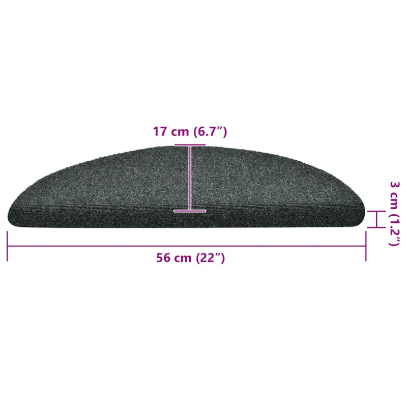 Stufenmatten Selbstklebend 30 Stk. Grün 56x17x3 cm