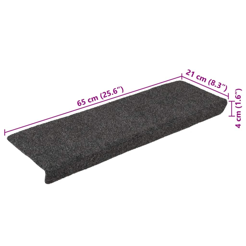 Stufenmatten Selbstklebend 30 Stk. Anthrazit 65x21x4 cm